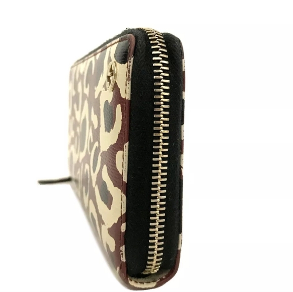 GUCCI Interlocking G Leopard Print Leather Zip Around Long Wallet - Picture 3 of 7